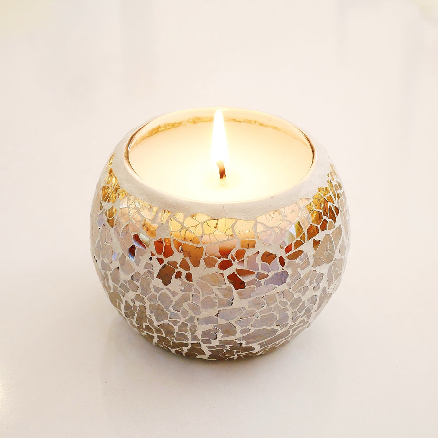 Pine, Fresh Fig & Cedarwood - Gold Mosaic Candle